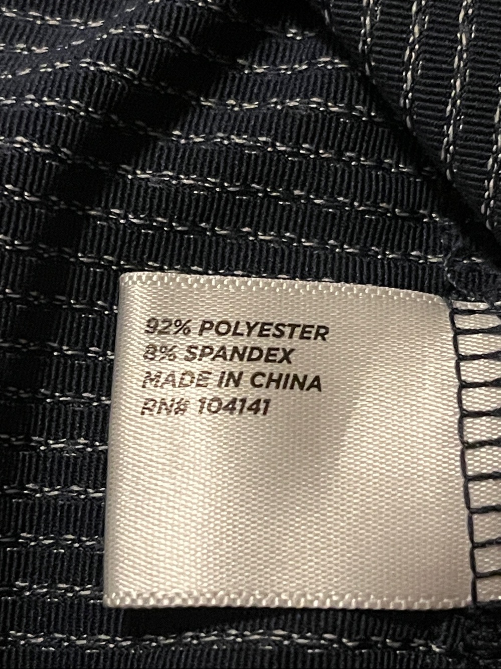 Lady Hagen Navy Knit Polo Top with White Stitch Detail - Picture 9 of 10
